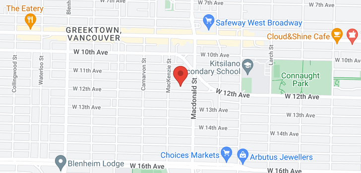 map of 2841 W 12TH AVENUE